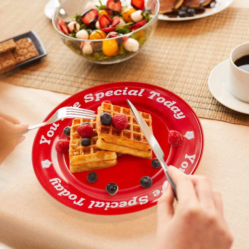 CQNET You Are Special Today Red Plate, Unique Ceramic Plate Gifts for Birthday, Wedding, Anniversary, Engagements, Holiday, Party, Graduations, Dinner, Celebration Occasions, Home Decor Keepsake, 10.5" - Image 2